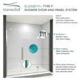 thumbnail image 7 of Transolid Ehtf69277610c-T Elizabeth 76" High X 69" Wide Hinged Semi Frameless Shower Door, 7 of 7