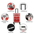 thumbnail image 3 of Omysalon Rolling Cosmetic Makeup Case Trolley for Professional with Drawers, Red, 3 of 6