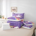 thumbnail image 6 of Homewish Dreamy Purple Unicorn Twin Bedding Sets 7-Piece, Cartoon Stars Rainbow Bedding Comforter Set, Kawaii Cute Animal Sheet Sets, Microfiber Bedroom Decor, 6 of 8