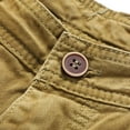 thumbnail image 4 of Mens Shorts Cotton Stretch Button Front Cargo Shorts with Multi-Pocket Casual Loose Outdoor Hiking Camping Travel Shorts, 4 of 8
