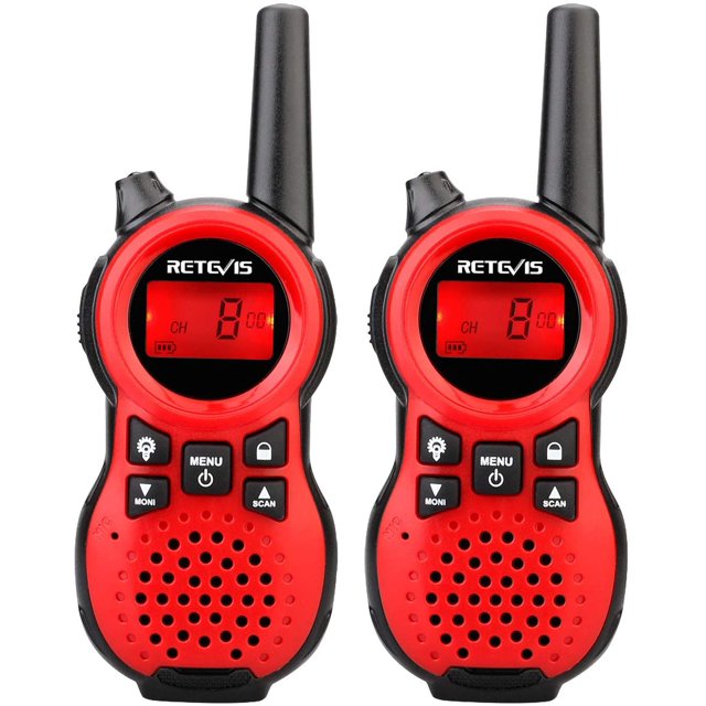 RT38 Talkie-Walkie pour Enfants, Jouets pour Garçons et Filles de 6 à 12 Ans, Mini Port USB, Radio Longue Portée, Camping Randonnée Extérieur (Rouge 1 Paire)