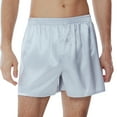 thumbnail image 5 of Onimisc Men's Silky Satin Boxers Shorts Elastic Waist Underwear Pajama Bottom Shorts with Button Fly, 3 Pack, 5 of 8