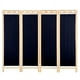 thumbnail image 1 of Biombo Mampara Madera de Pino Natural 4 Paneles Negro, 1 of 2