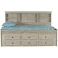 thumbnail image 2 of OS Home and Office Furniture Model 85222K6-22, Solid Pine Twin Daybed with Six Drawers in Light Ash, 2 of 5