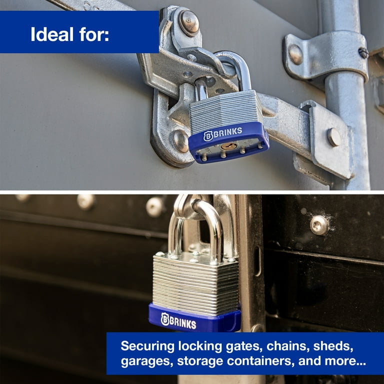 Brinks Laminated Steel Padlock 50mm Body with 1- 1/2 inch Boron