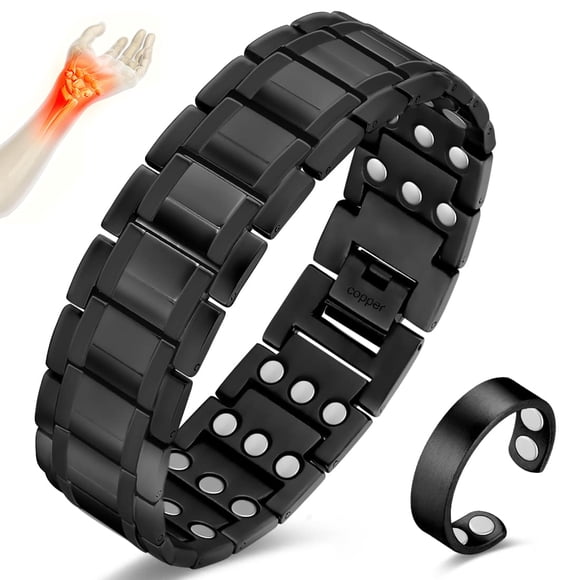 Set de pulsera y anillo magnéticos Cigmag 3X Copper para hombre