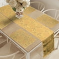 thumbnail image 2 of Ambesonne Garden Art Table Runner & Placemats, Outline Drawing Branches, Placemat 4 pcs + Runner 12"x72", Mustard Orange, 2 of 2