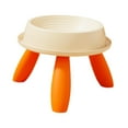 thumbnail image 2 of Tazón de gato con soporte Protege el de mascotas y comedero plato de comida de gato comida de gato y tazón de agua para perros pequeños Beige y naranja, 2 of 8