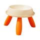 thumbnail image 2 of Tazón de gato con soporte de comida y agua Tazón de comida de comida de gato recipiente de bocadillo para perros pequeños suministros Beige y naranja, 2 of 8