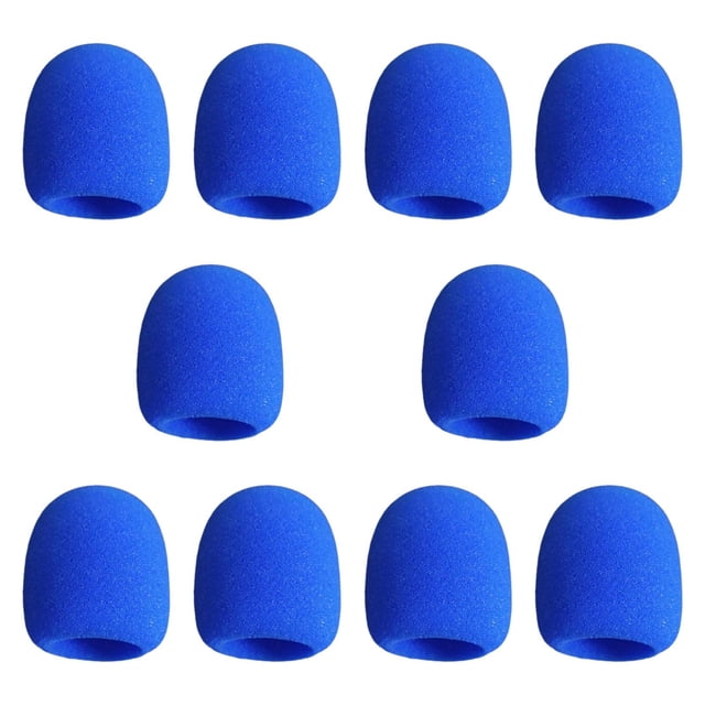 funtasica 10Pcs Handheld Microphone Cover Sturdy for Speeches Conference Rooms Parties Blue