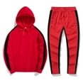 thumbnail image 3 of KaLI_store Sweatsuits for Men Suits For Men Set 2 Piece Hoodie Jogger Long Sleeve Sweatsuits Hoodie and Pants Red,L, 3 of 5