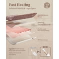 thumbnail image 4 of Memoryfield King Size Electric Blanket, 90" x 100" Heated Blanket , Fast Heating, 10 Heat Settings & Auto Shut Off, Machine Washable, Pink, 4 of 9
