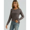 thumbnail image 3 of Womens Long Sleeve T Shirts crew Neck Loose Soft Casual Tops Fall Fashion Comfy Tees, 3 of 6