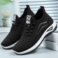 thumbnail image 4 of Sneakers for Women, Bowling Shoes Women Orthopedic Plantar Fasciitis Workout Non Slip Work Air-Cushion Arch Support Tennis Plantar Fasciitis Comfortable Casual Walking Shoes, Black 5.5, 4 of 6