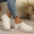 thumbnail image 5 of JUSLIO Womens Slippers, Indoor House Slippers Closed Toe Slide Slip On Fuzzy Plush Flat Sole Non Slip Slippers White, 5 of 9