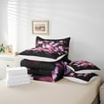 thumbnail image 5 of YST Butterfly Comforter Set Queen Size Cherry Blossoms Bed In A Bag Pink Petals Floral Bedding Set Rustic Romantic Bedding Comforter Sets Bedroom Decor 7 Piece, 5 of 5