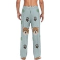 thumbnail image 7 of Men's Pajama Pants with Pockets Sleepwear Lounge Pants Stretch Casual Bear Cute Paw, 7 of 7