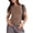Brown, variant on Women's Soft Short Sleeve T-Shirt, Crew Neck Top Slim Fit Basic Tee for Summer Casual Y2k Everyday Wear Haze Blue Small
