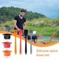 thumbnail image 2 of Pinch Bowls for Cooking Prep Silicone Prep & Bowl with Brush & Rack BBQ Accessories Reusable Kitche, 2 of 5