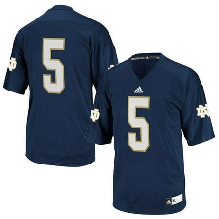 Custom Oregon Football Jersey - Notre Dame Fighting Irish #5 NCAA Adidas Youth Navy Premier Football Jersey