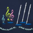 thumbnail image 3 of CafePress - Flute Treble Quote Women's Dark T Shirt - Women's Traditional Fit Dark T-Shirt, 3 of 4