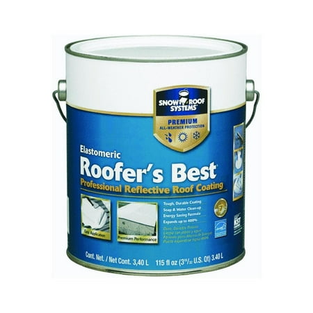 KST COATING Roofers Best Roof Coating, White, 0.9 Gal.
