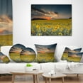 thumbnail image 4 of Designart Sunflower Sunset with Cloudy Sky - Landscape Printed Throw Pillow - 12x20, 4 of 5