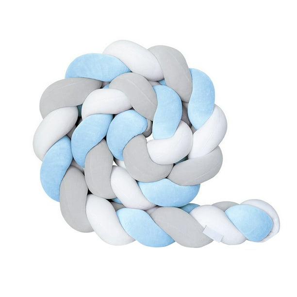 Protector de cama de bebé nudo parachoques de cuna de bebé recién nacido cama de bebé protector PP almohada cojín de 4 metros kenally HA9218-15B