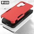 thumbnail image 5 of Decase for Samsung Galaxy A26 5G Case, Shockproof Heavy Duty Hybrid Protection Hard PC Shell Flexible TPU Bumper, Military Grade Drop Proof Durable Protective Case with Screen Protector,Red, 5 of 5