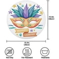 thumbnail image 2 of GZHJMY Mardi Gras Round Placemasts Set of 4, Non-Slip Heat Resistant Place Mats Washable Kitchen Dining Table Mats, 15.4", 2 of 5