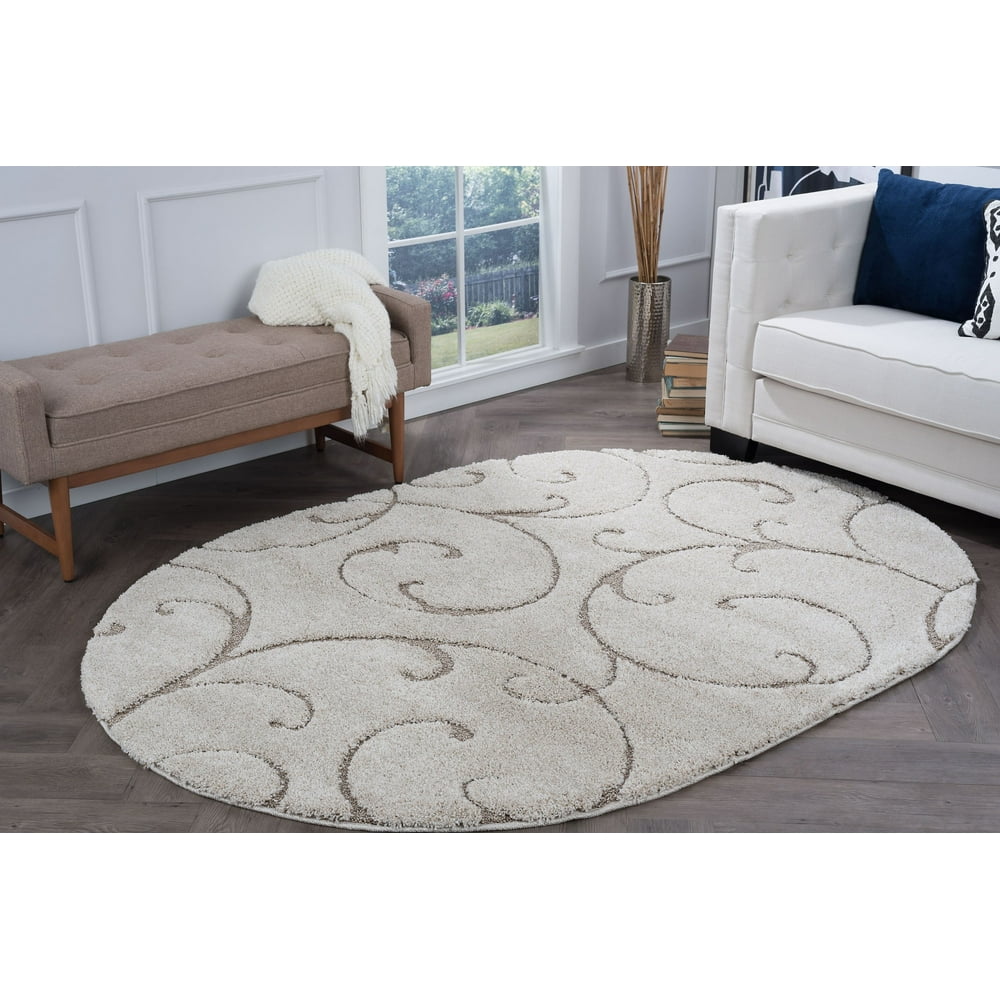 Bliss Rugs Scroll Transitional Area Rug