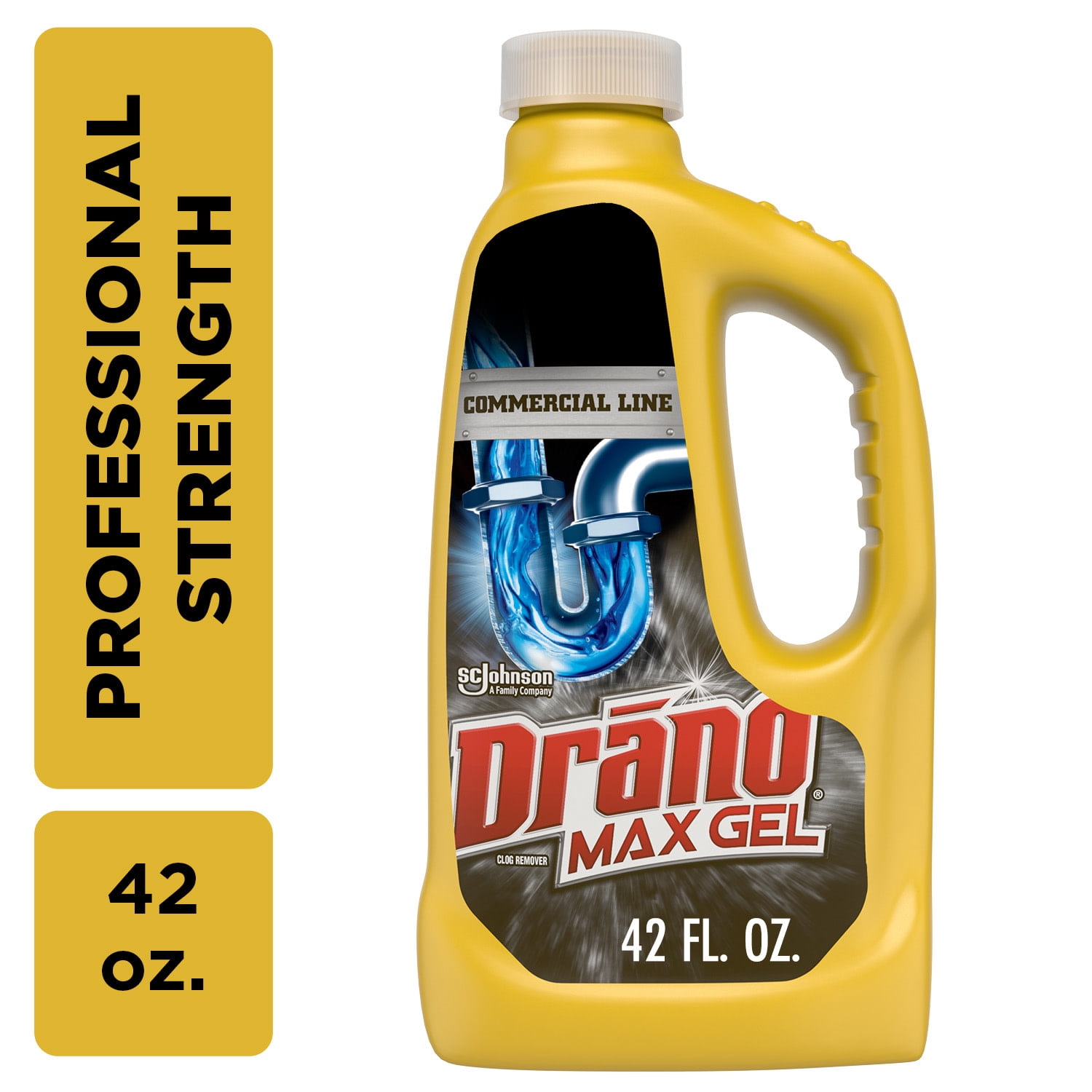 (3 pack) Drano Max Gel Drain Clog Remover, Commercial Line, 42 fl oz