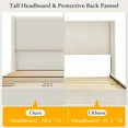 thumbnail image 2 of EDTara Full/Queen Corduroy Upholstered Bed Frame, Wingback Headboard, Wooden Slats, No Box Spring Required, Easy Assembly, 2 of 8