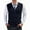 Navy, variant on GBSYEWXS Men Vest Sweaters Gentleman Sleeveless V-Neck Cardigan Solid Color Thermal Light Gray Sweater