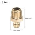 thumbnail image 2 of Uxcell Brass Straight Hydraulic Grease Fitting G1/8 Thread 11mm Width 5 Pack, 2 of 5