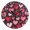 Black, variant on Valentine's Day Love Pattern Wall Clock 10in Round Artistic Oil Painting Home Decor Desk Table Clock