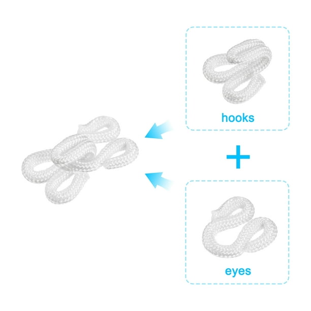 Uxcell 40pcs Iron Sewing Hooks and Eye Closures 19 mm Long for Bra Clothing  Trousers Skirt Sewing DIY Craft, White 