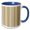 Blue/White, variant on 3drose, Barcode Stripes in Brown and Beige Neutral Color Palette, 15oz Mug