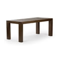 thumbnail image 3 of 72" Modern Solid Wood Dining Table Set with Bench, Walnut Wirebrush, + 4 Chairs Walnut, 3 of 13