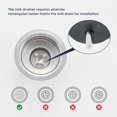 thumbnail image 4 of 2 Pack Kitchen Sink Strainer and Stopper Combo Basket Replacement for Standard 3-1/2 inch Drain, Stainless Steel Basket with Plastic Knob, Rubber Stopper Bottom, 4 of 6