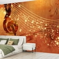 thumbnail image 2 of Peel and Stick Wallpaper Canvas Music theme poster treble clef abstract musical staff Modern Art Wall Mural Decor Self Adhesive and Removable 69in x 98in, 2 of 6