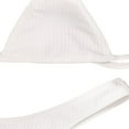 thumbnail image 4 of Femmes Bikini d'Été Ensembles de Couleur Unie Soutien-Gorge Sans Manches Côtelé String Taille Basse, 4 of 5