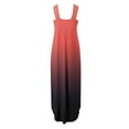 thumbnail image 3 of GYUJNB Robe Longue d'Été à Bretelles pour Femmes, Sexy, Col Croisé, Ample, Unie, Orange, 3 of 6