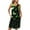 Green, variant on Oplxuo Pleated Summer Dress for Women Trendy Butterfly Printed Casual Crewneck Sleeveless A-Line Swing Beach Dress with Pockets