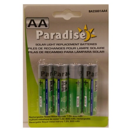 Paradise Garden Lighting Aa 800 Mah Solar Light Replacement Paradise Garden Lighting Aa 800 Mah Solar Light Replacement Batteries 4 Pack