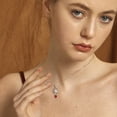 thumbnail image 3 of Fasjewly Flower Natural Pearl Necklace,925 Sterling Silver Heart Birthstone Pendant Necklace Birthday Anniversary Christmas Jewelry Gifts for Women / Wife / Lovers, 3 of 12