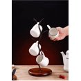 thumbnail image 4 of Portavasos con 4 ganchos, portavasos de café, portavasos para mostrador, elegante portavasos para cocina, taza de té, portavasos en forma de torre, 4 of 5