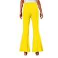 thumbnail image 5 of Htigea Girls Flare Leggings with Pockets, High Waist Bootcut Yoga Pants, Dance Athletic Bell Bottoms for Teen Today Sales Yellow,6 Years, 5 of 6