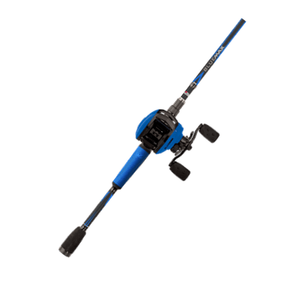 Abu Garcia Blue Max Low Profile Baitcast Reel and Fishing Rod (Best Rod For Abu Garcia Black Max)
