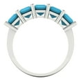 thumbnail image 5 of 2.5 ctw Wedding Band for Women - 18K White Gold Simulated Turquoise Stackable Eternity Ring, 5 of 6